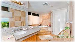 costa rica ranch, wooden staircase into the forest, gated entryway, Ocean views
