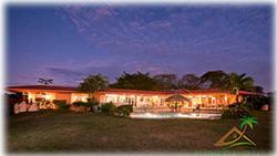 costa rica ranch, wooden staircase into the forest, gated entryway, Ocean views