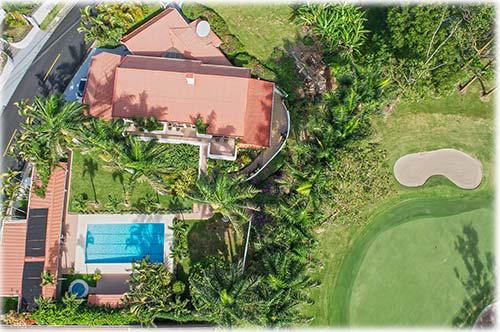 Costa Rica, Real Estate, Golf front, Home for sale, private pool, guest house, 7 bedrooms, 6 bathrooms, Cariari Golf Course, estate, golf properties, 9th hole view,