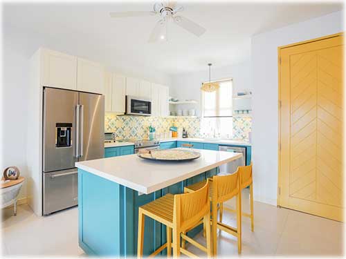 Las Catalinas home for sale, Costa Rica real estate, Paseo Miraflores property, coastal home Costa Rica, beach town living, tropical home Las Catalinas, family-friendly home Costa Rica, colorful interior design, walkable seaside community, luxury Costa Rica homes