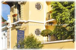 Costa Rica real estate, for sale, historic properties, hotel, boutique hotel, business, lodging, luxury, vintage, remodeled, terrace, balcony, 1889