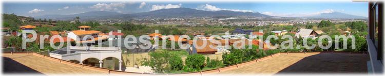 Escazu luxury homes, for sale, pool, storage, warehouse, basement, palace style, 2 levels, secure, mountain view, 1648