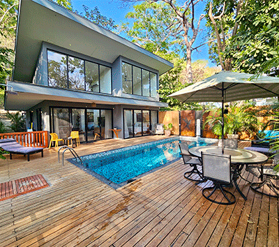 Modern Tropical Luxury Retreat with Saltwater Pool in Bellevue