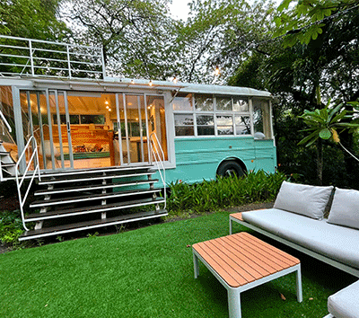 School Buses Converted into Designer Tiny Homes